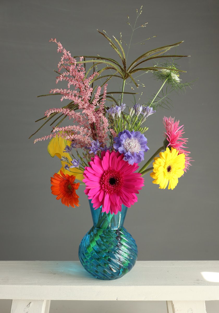 Ideas 4 Seasons Vase Kristal 3 ass. Ø13 h.18 cm ocean blue — Ideas4Seasons