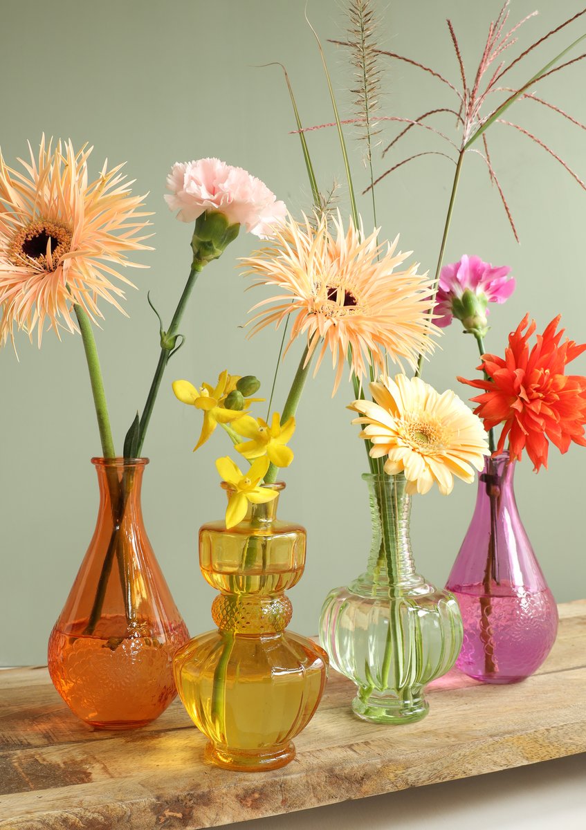 Ideas 4 Seasons Vase Dahlia Ø9 h.16 cm orange — Ideas4Seasons