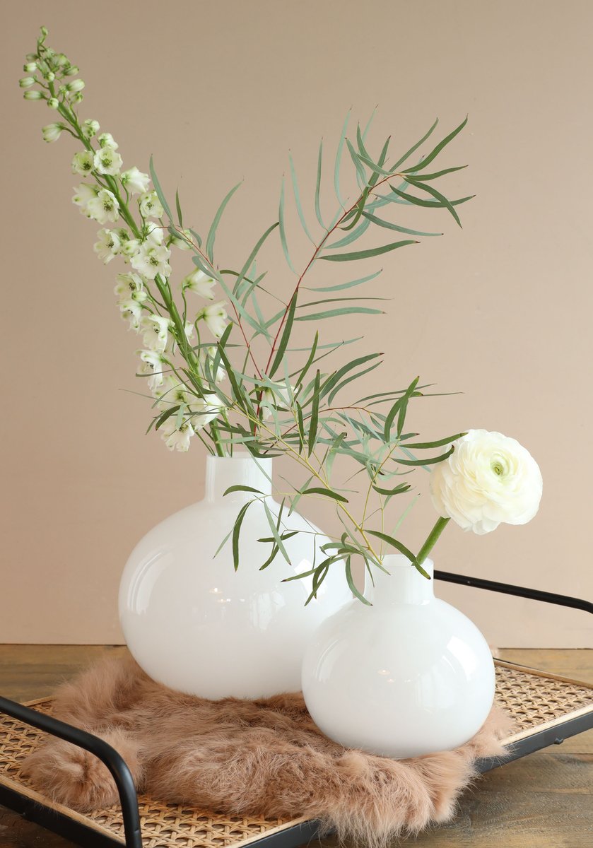 Ideas 4 Seasons Vase Rose Ø13xh.13cm white — Ideas4Seasons