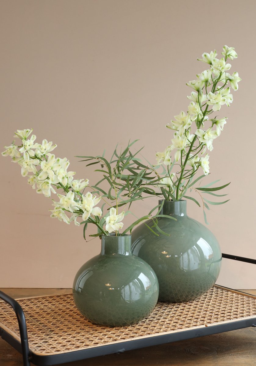 Ideas 4 Seasons Vase Rose Ø13xh.13cm green — Ideas4Seasons