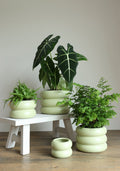 Ideas 4 Seasons Chubby flower pot Ø12,5 x h.8,2 cm jade green — Ideas4Seasons