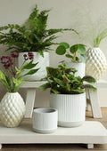 Ideas 4 Seasons Pot Lines Ø14 h.12,5 cm grey — Ideas4Seasons