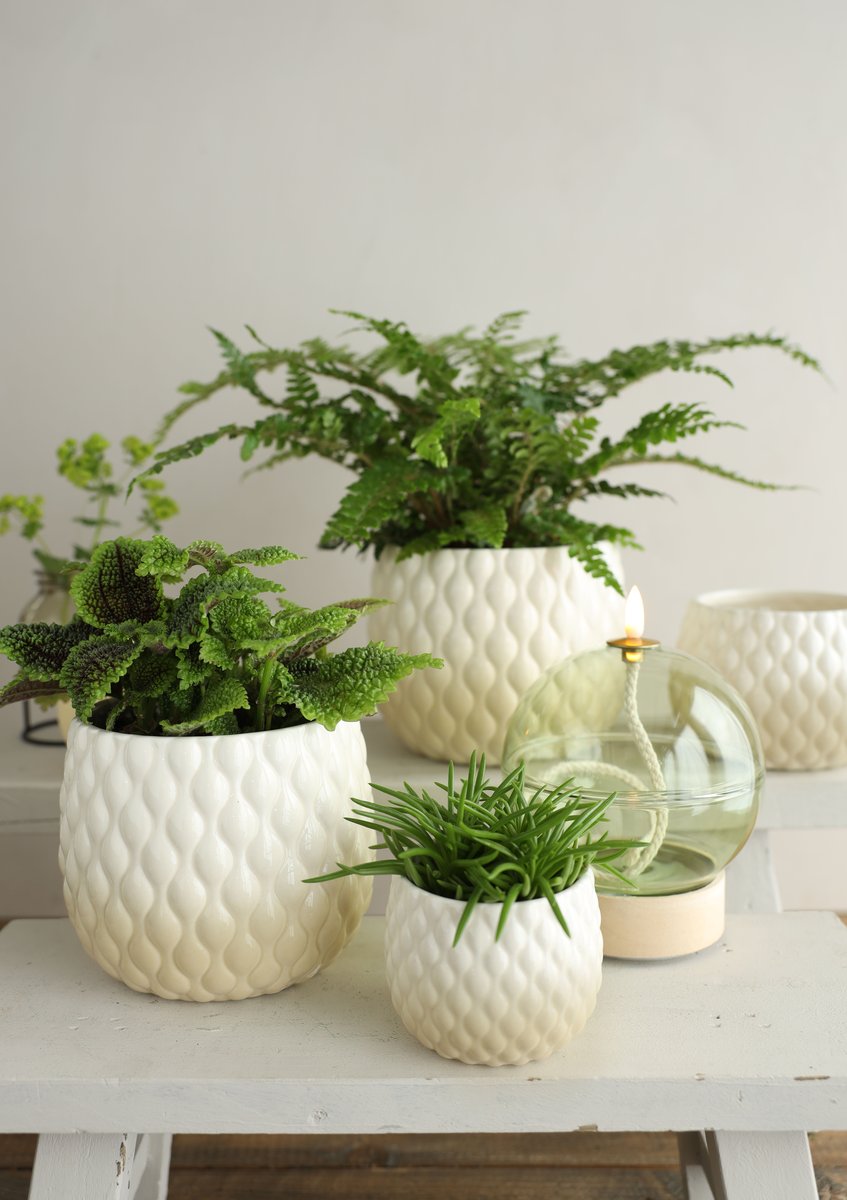 Ideas 4 Seasons Pot Bubbles Ø8,5 h.6 cm creme sand — Ideas4Seasons