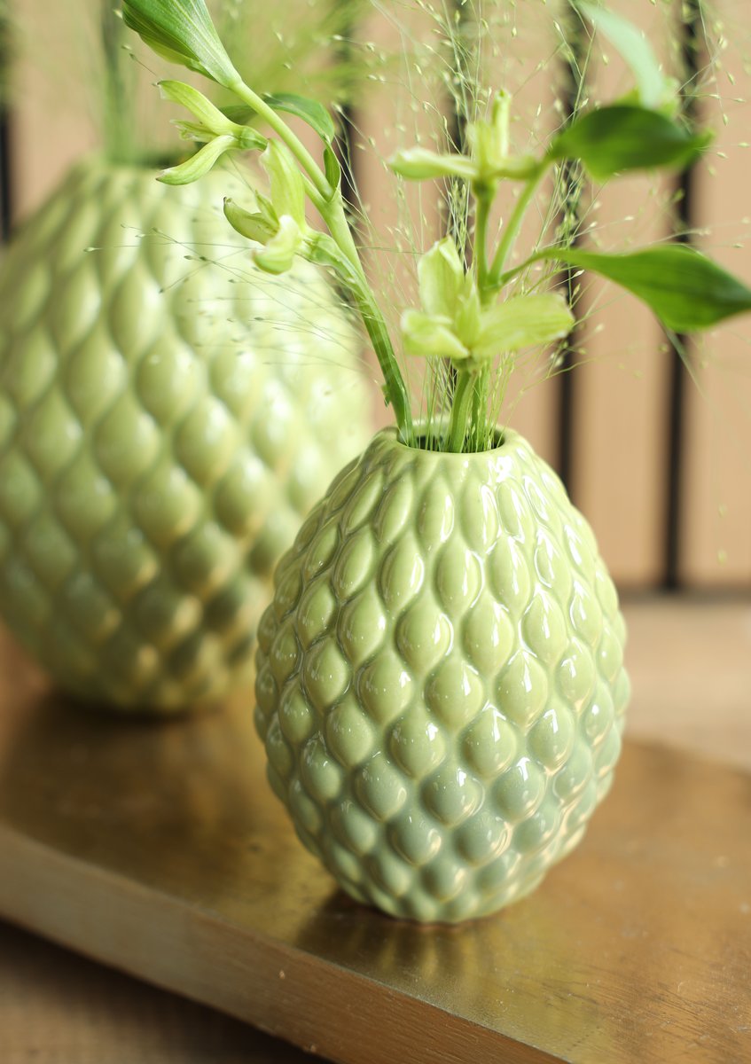 Ideas 4 Seasons Vase Bubbles Ø8,5 h.11 cm soft green — Ideas4Seasons