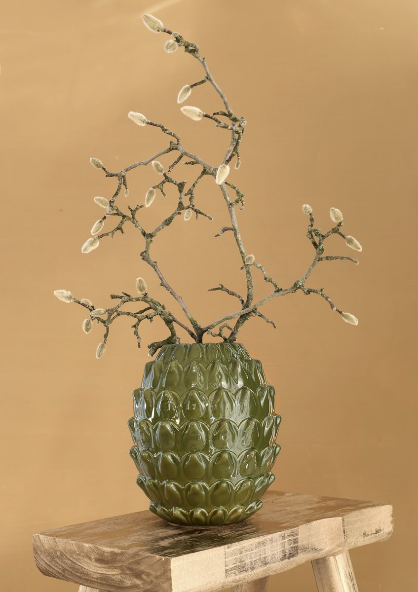 Ideas 4 Seasons vase Maya Ø18 h.20 cm olive — Ideas4Seasons
