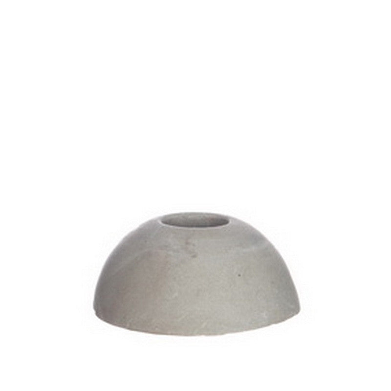 Ideas 4 Seasons Rounded candle holder h.3 Ø7 cm gray