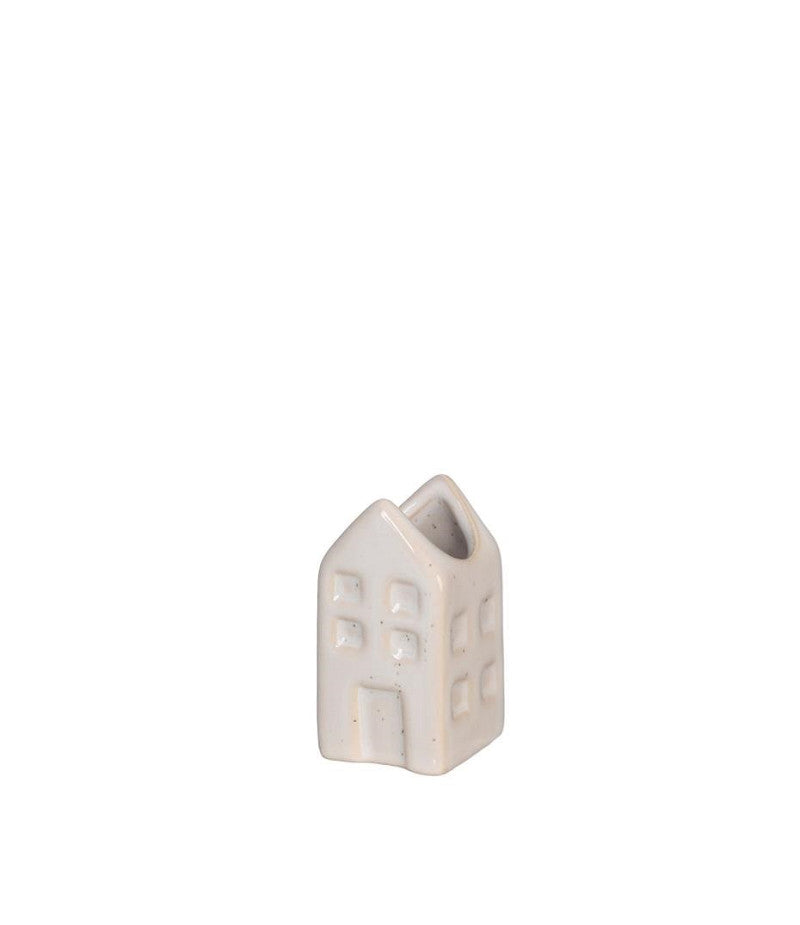 Flowervase house Amsterdam creme l.3 w.3 h.6 cm