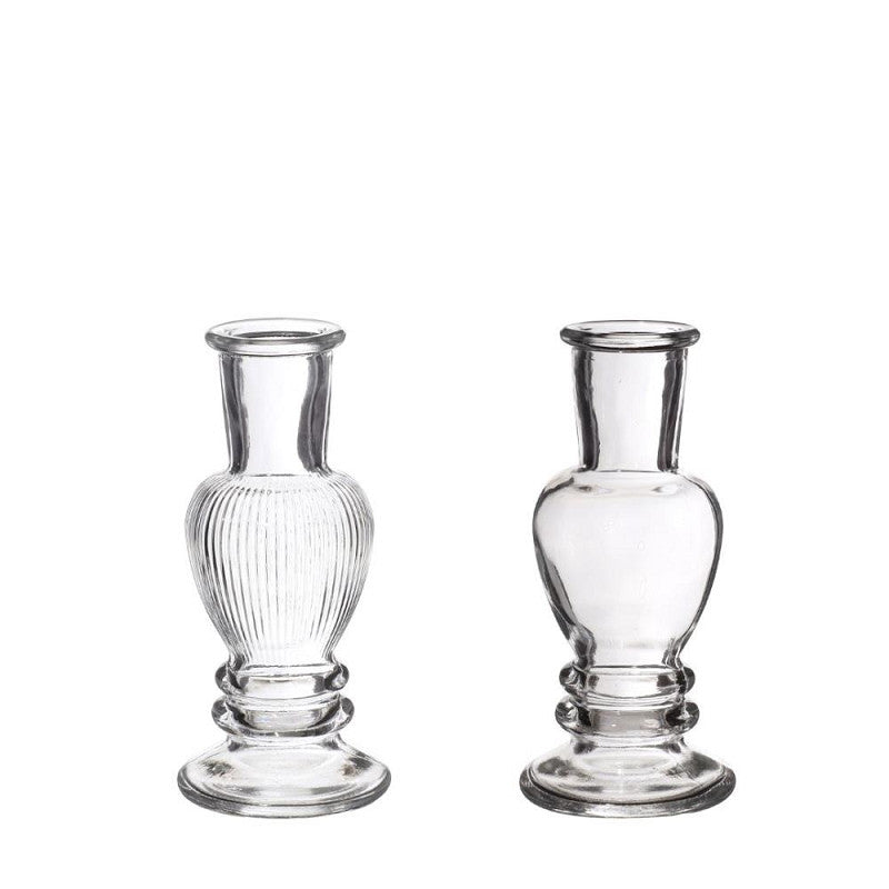 Venice vase candle h.11,3 Ø5 clear 2 ass.