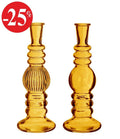 Florence vase candle h.23 Ø8,5 ocre 2 ass.