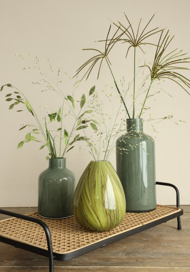 Vase Lily Twist Ø12xh.15cm green