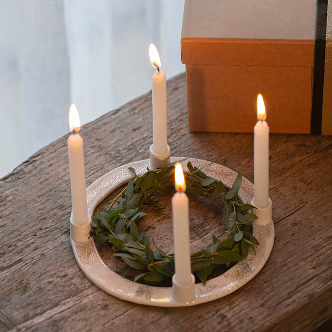 Candle wreath Golden Dots