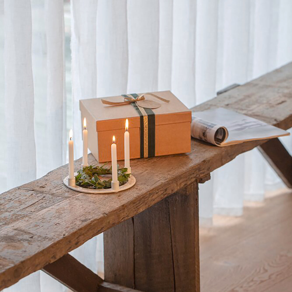 Candle wreath Golden Dots