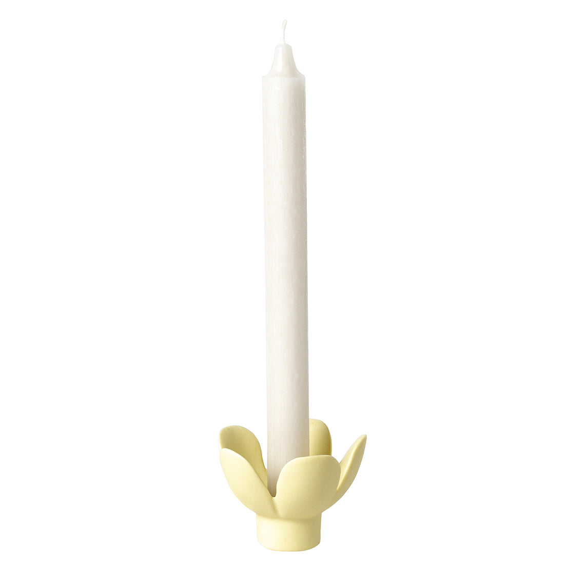 Candle Holder Flower yellow