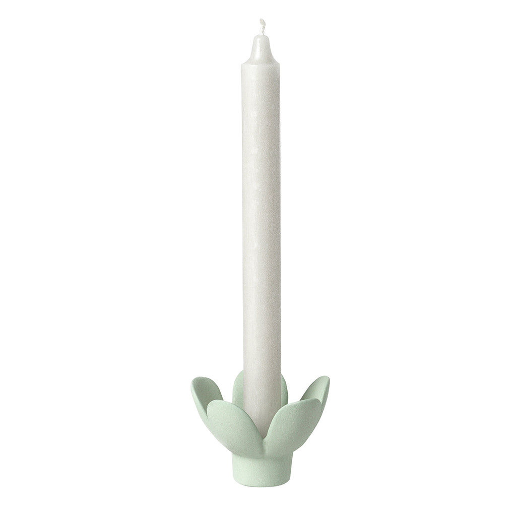 Candle Holder Flower green