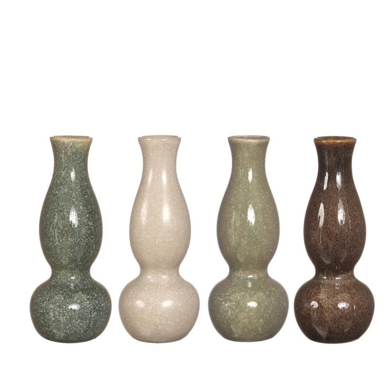 Vase Ivy h.15 Ø6 cm green 4 ass colours