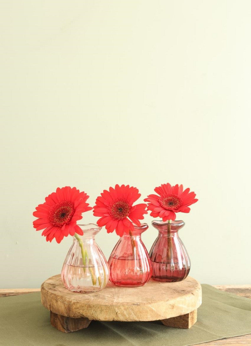 Fleur vase Ø7 h.9 cm pink ass.