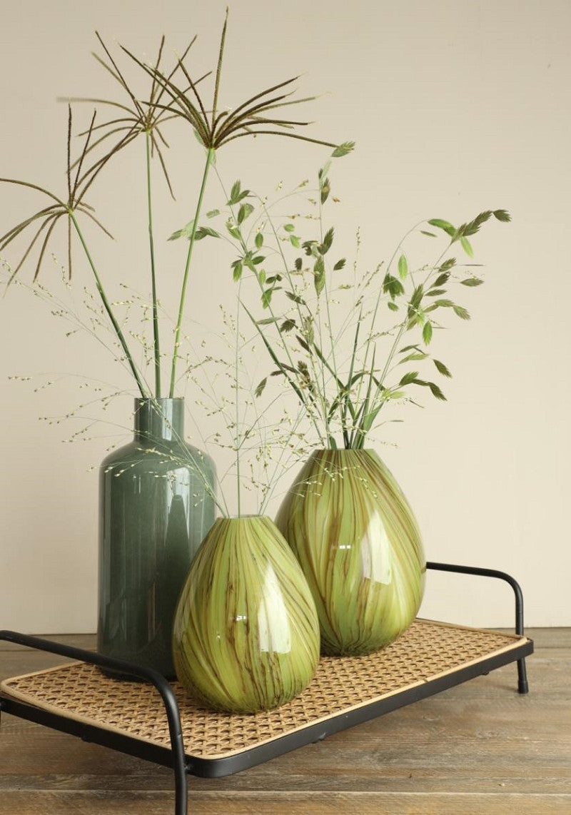 Vase Lily Twist Ø12xh.15cm green
