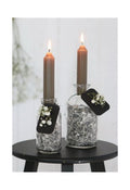 Taper candle h.11 cm moss green set 7