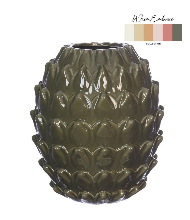 Vase Maya Ø18 h.20 cm olive