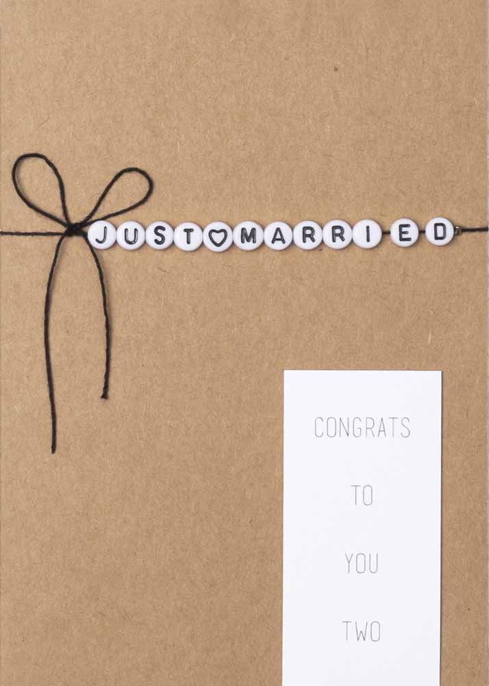 Rader Letter pearl card Just married — Räder