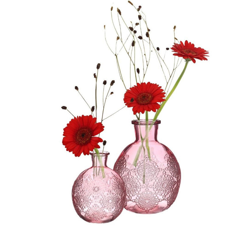 Bologna bottle h.12 Ø9,5 cm light pink