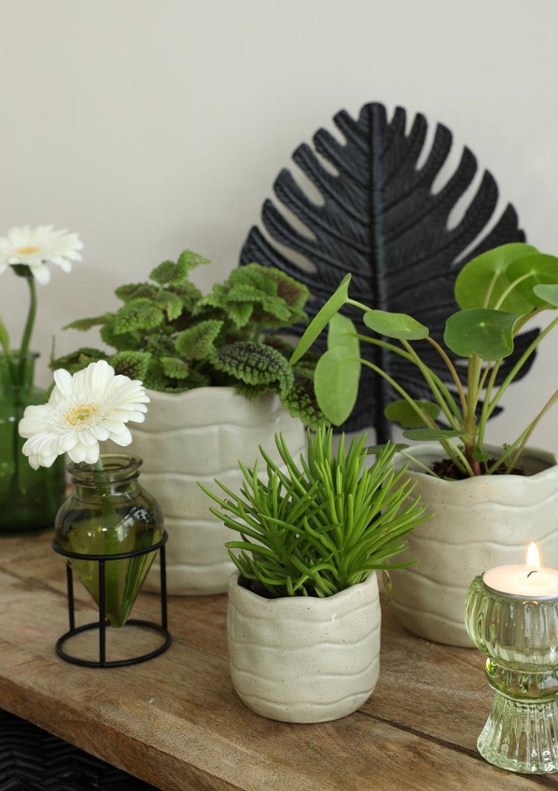 Bricks pot Ø7,5 h.6,5 cm creme
