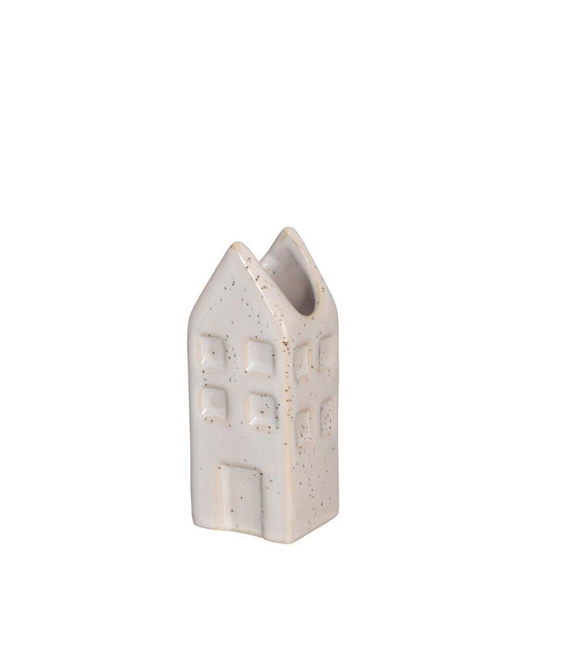 Flowervase house Amsterdam creme l.3 w.3 h.8 cm