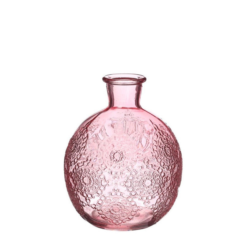 Bologna bottle h.12 Ø9,5 cm light pink