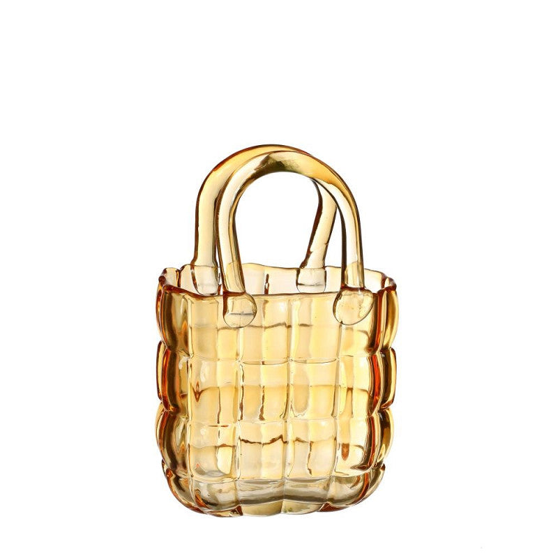 Handbag vase Marais L.14 x W.9,5 x H.22 cm ocre