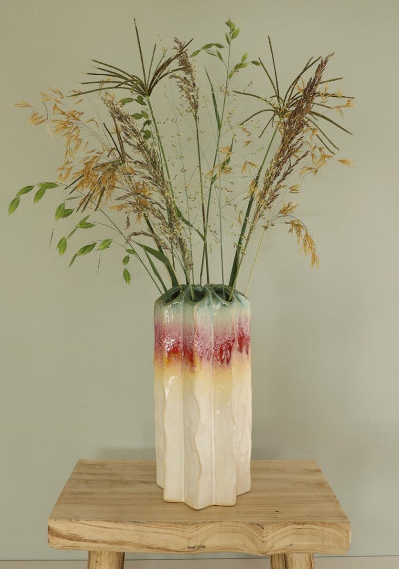 Rainbow Poppy vase M L.14 x W.14 x H.29,5