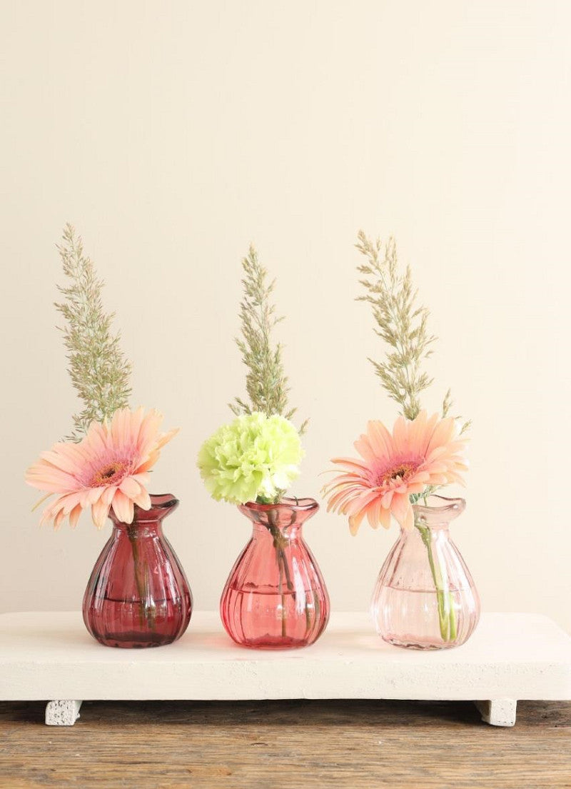 Fleur vase Ø7 h.9 cm pink ass.