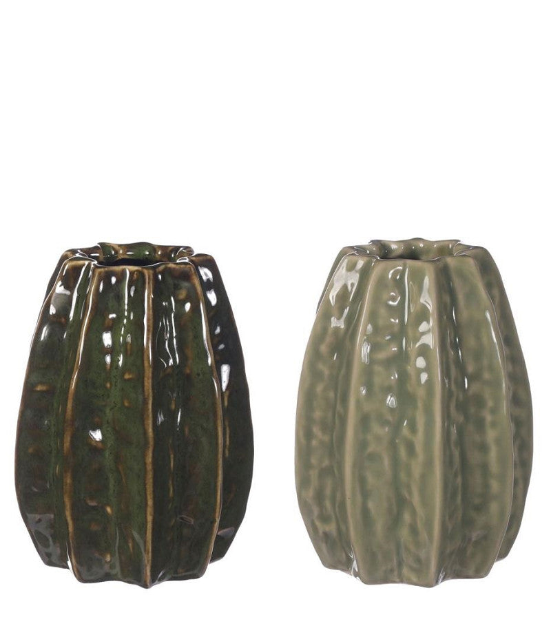 Carambola Vase Ø11,5 x h.15 cm 2 ass green