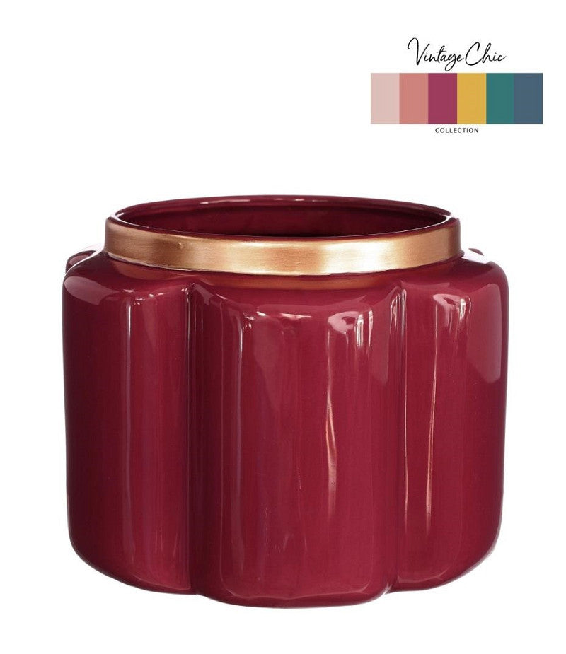 Ideas 4 Seasons Pouff pot Ø17,6 h.13,7 cm cherry