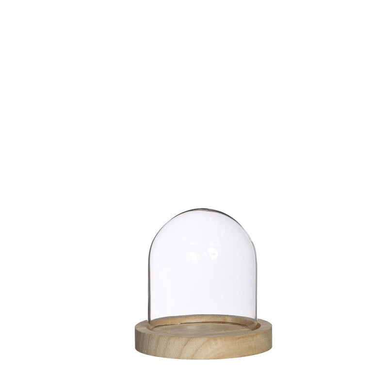 Dome with wooden base Ø10 h.10 cm