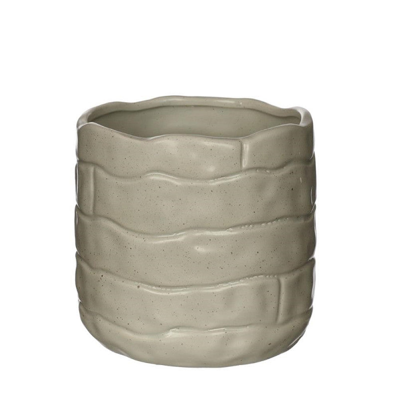 Bricks pot Ø13,5 h.12,5 cm creme