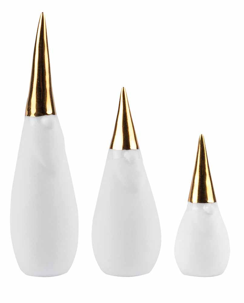 Rader Porcelain stories figurine Set Santa gold 3pcs — Räder