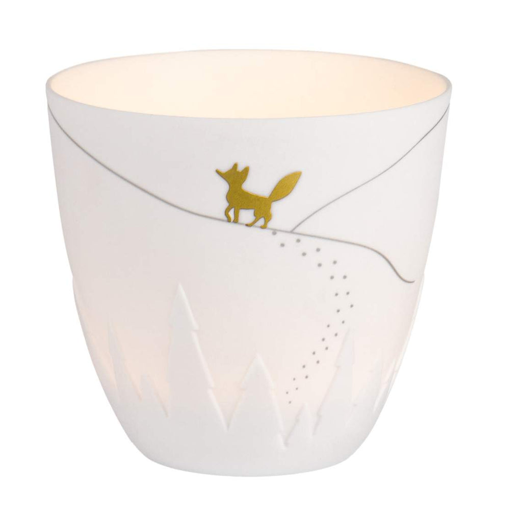 Poetry light fox. gold Diameter9.5cm Height.10cm