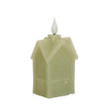 Ideas 4 Seasons LED wax house l.6,3 w.5 h.12 cm dusty green