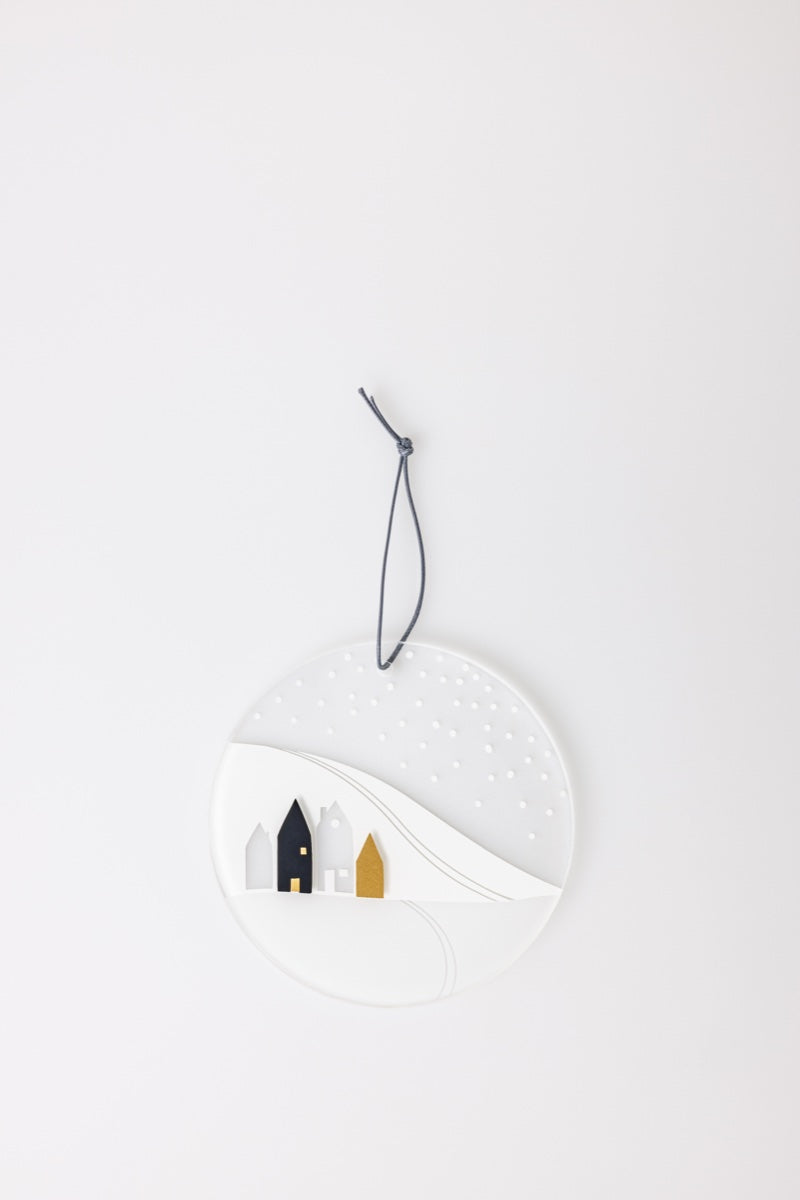 Rader Glass Hanger Snowscape Diameter12cm — Räder