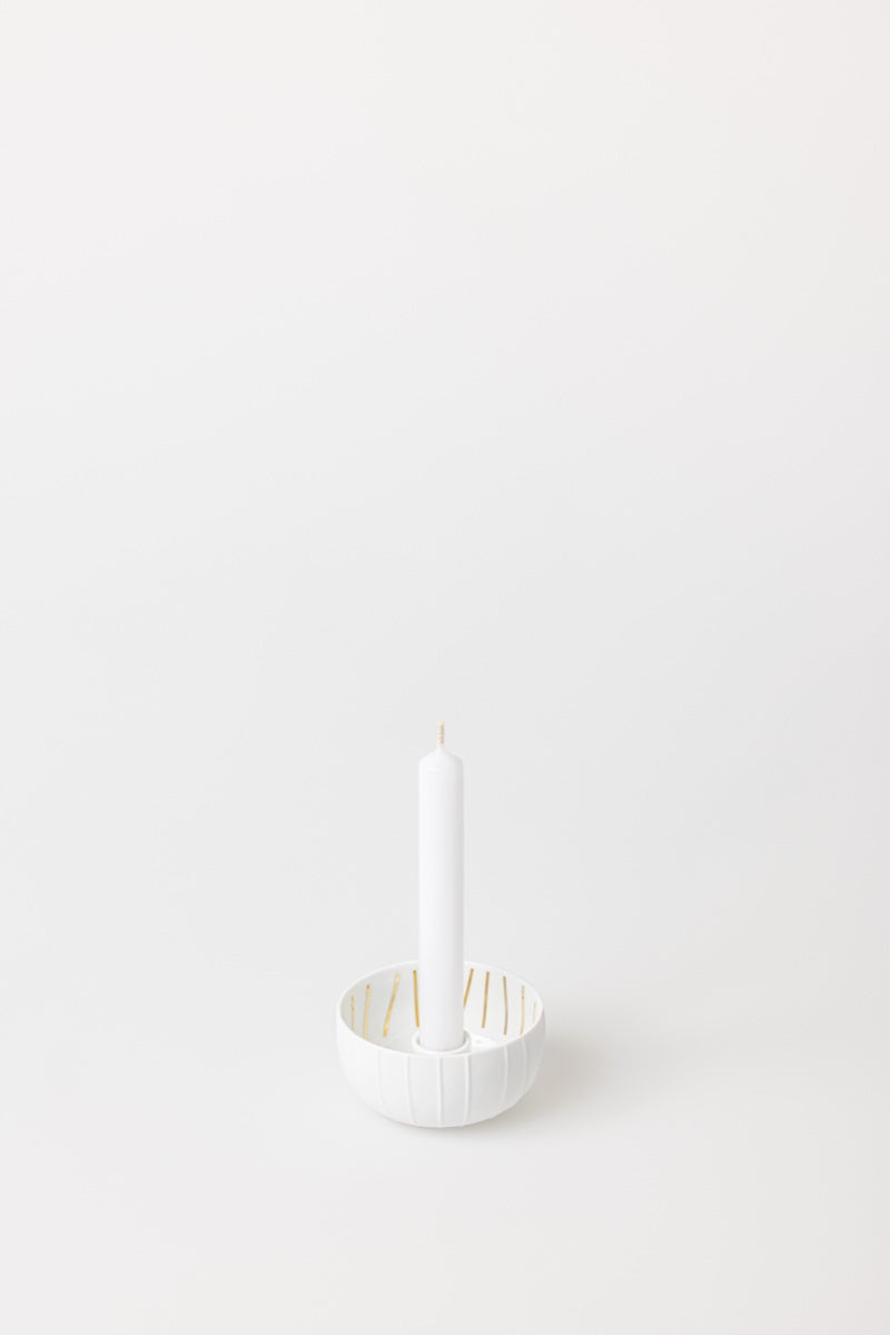 Rader Candle Bowl Stripes Diameter9.4cm H.5cm — Räder