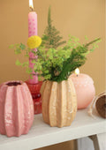 Carambola Vase Ø8,5 x h.11 cm 2 ass pink/clay