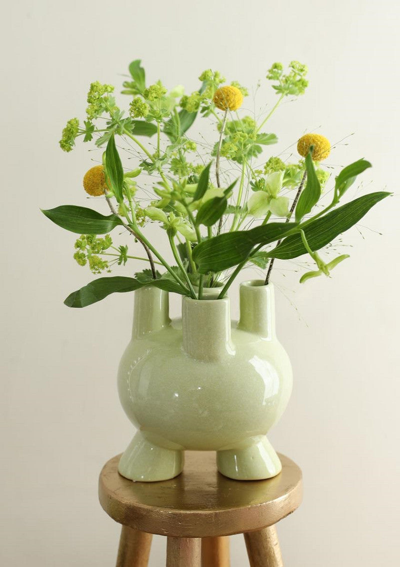 Tulip Vase Strollz Ø13 h.15 cm soft green