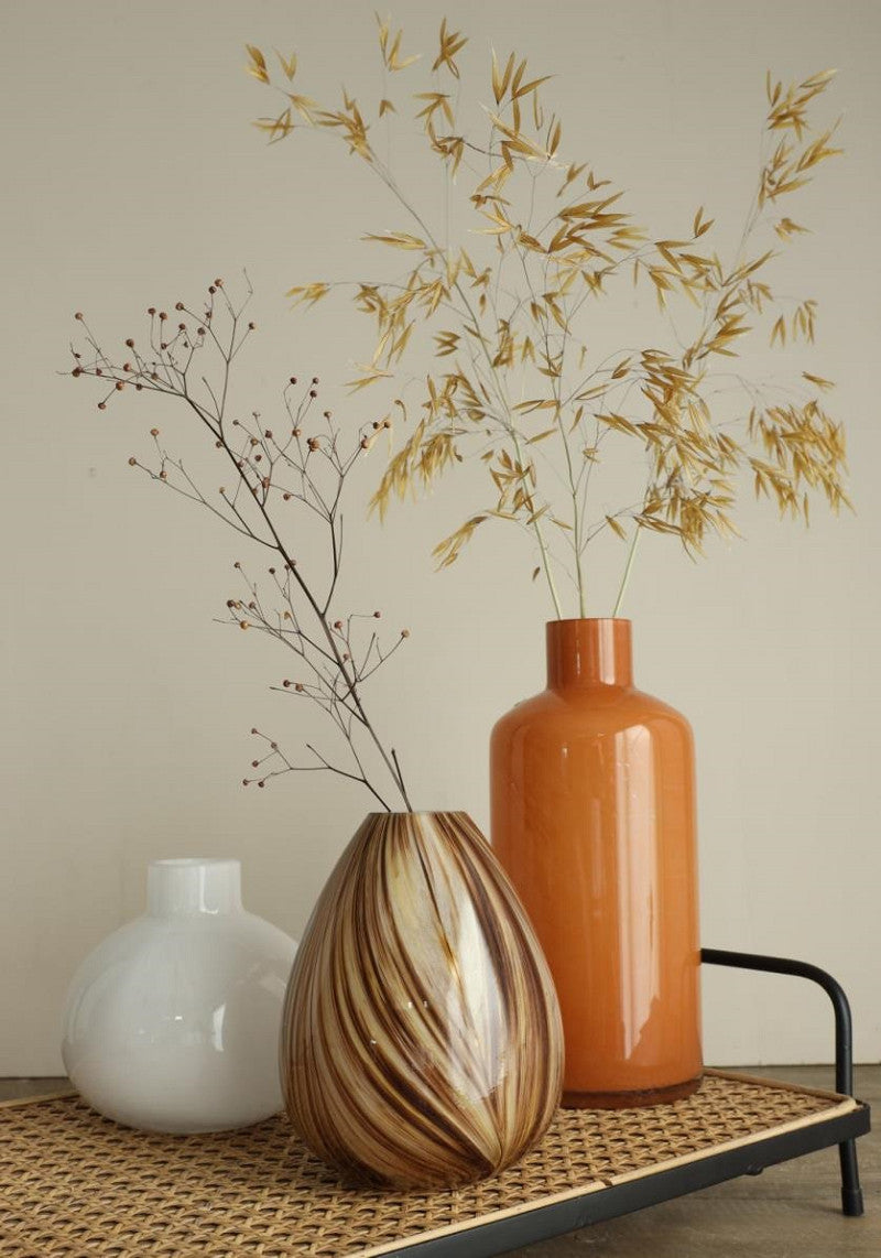Vase Lily Twist Ø12xh.15cm brown
