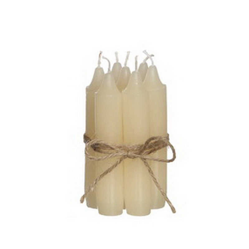 Ideas 4 Seasons Taper candle h.11 cm cream set 7