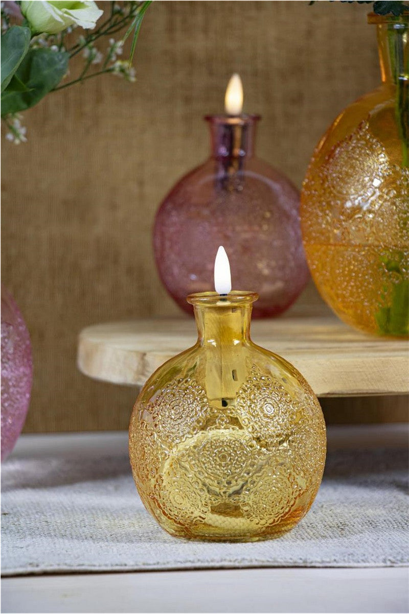 Bologna bottle h.12 Ø9,5 cm ocre