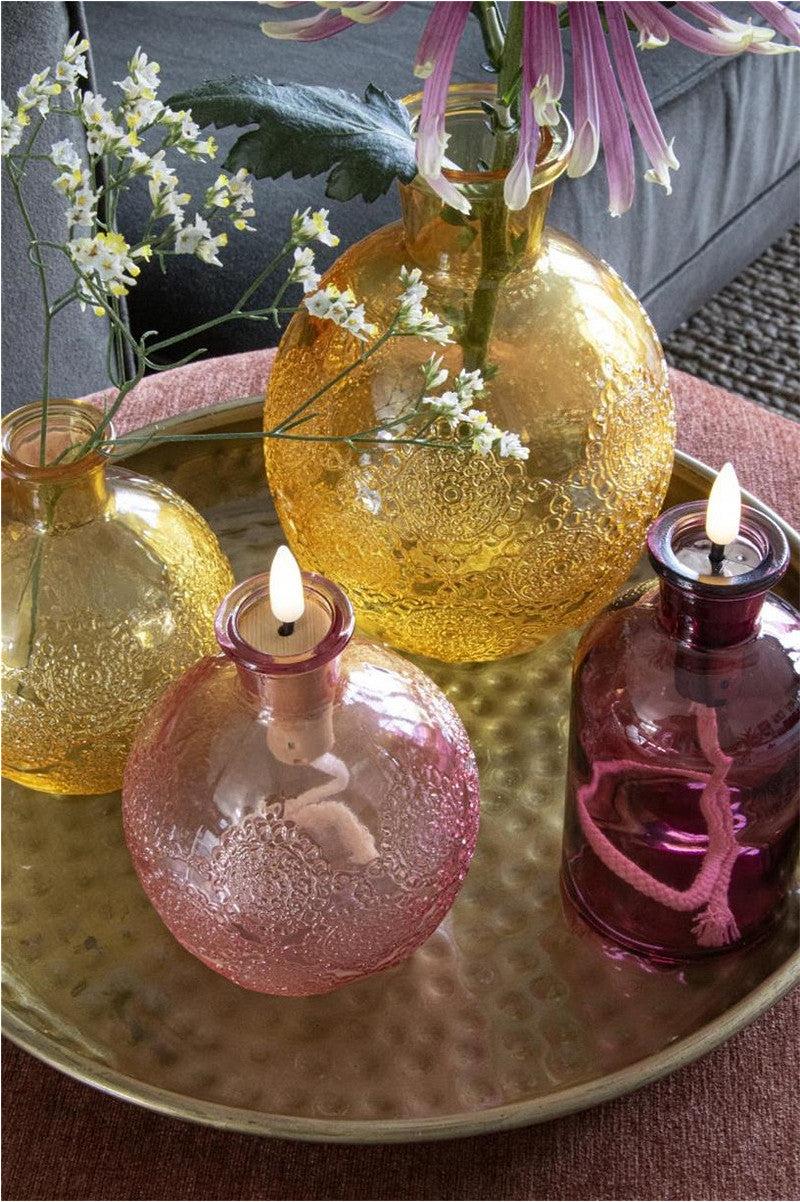 Bologna bottle h.17 Ø13 cm ocre