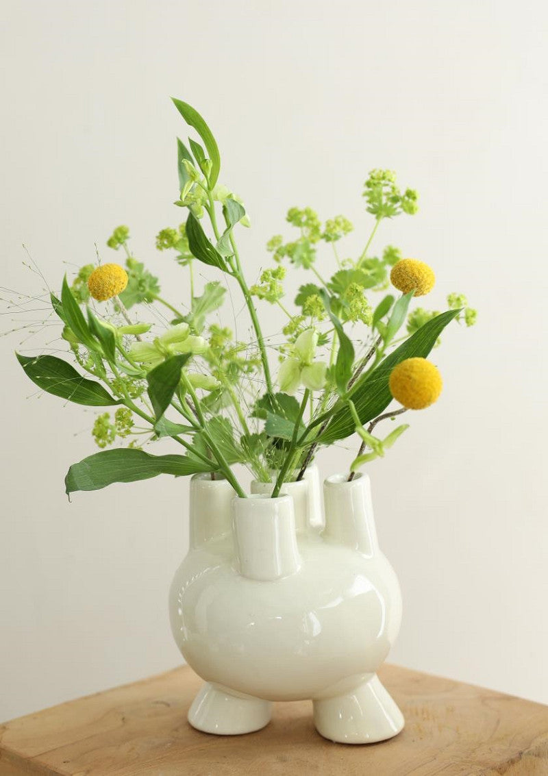 Tulip vase Strollz Ø13 h.15 cm creme