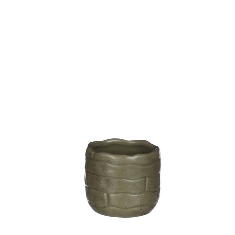 Bricks pot Ø7,5 h.6,5 cm olive
