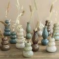 Vase Pebble h.9.5 Ø7 cm green 4ass colours