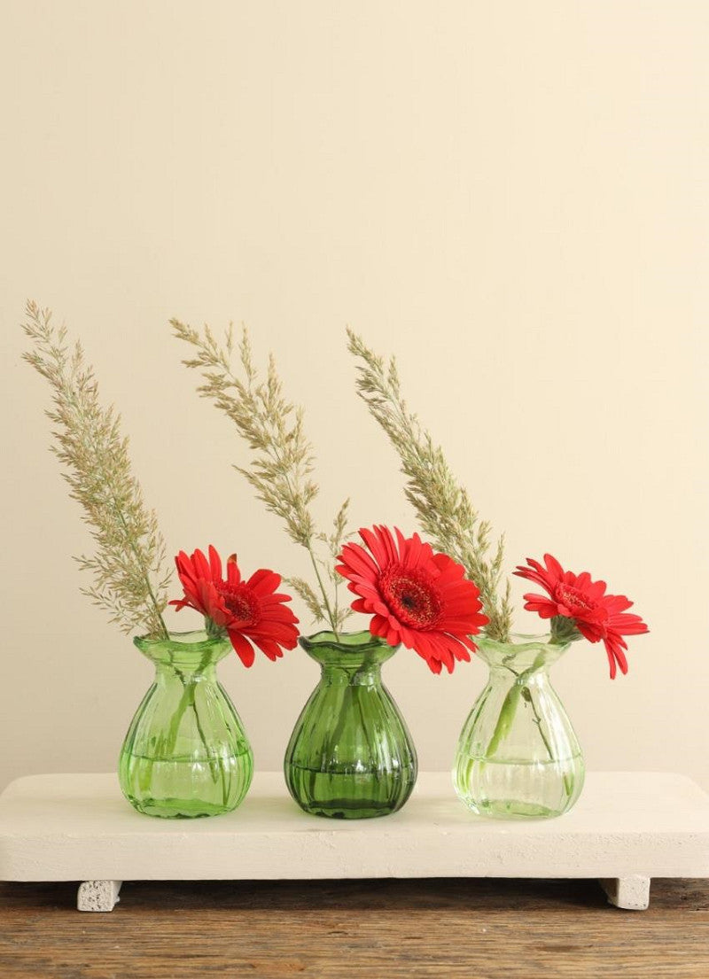 Fleur vase Ø7 h.9 cm green ass.